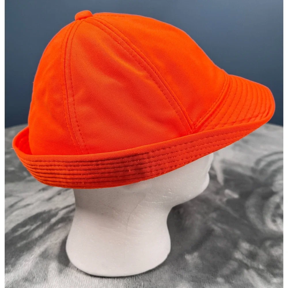 Buck Bay Blaze Orange Hunting Cap Mens L Snapback Hat Vintage
